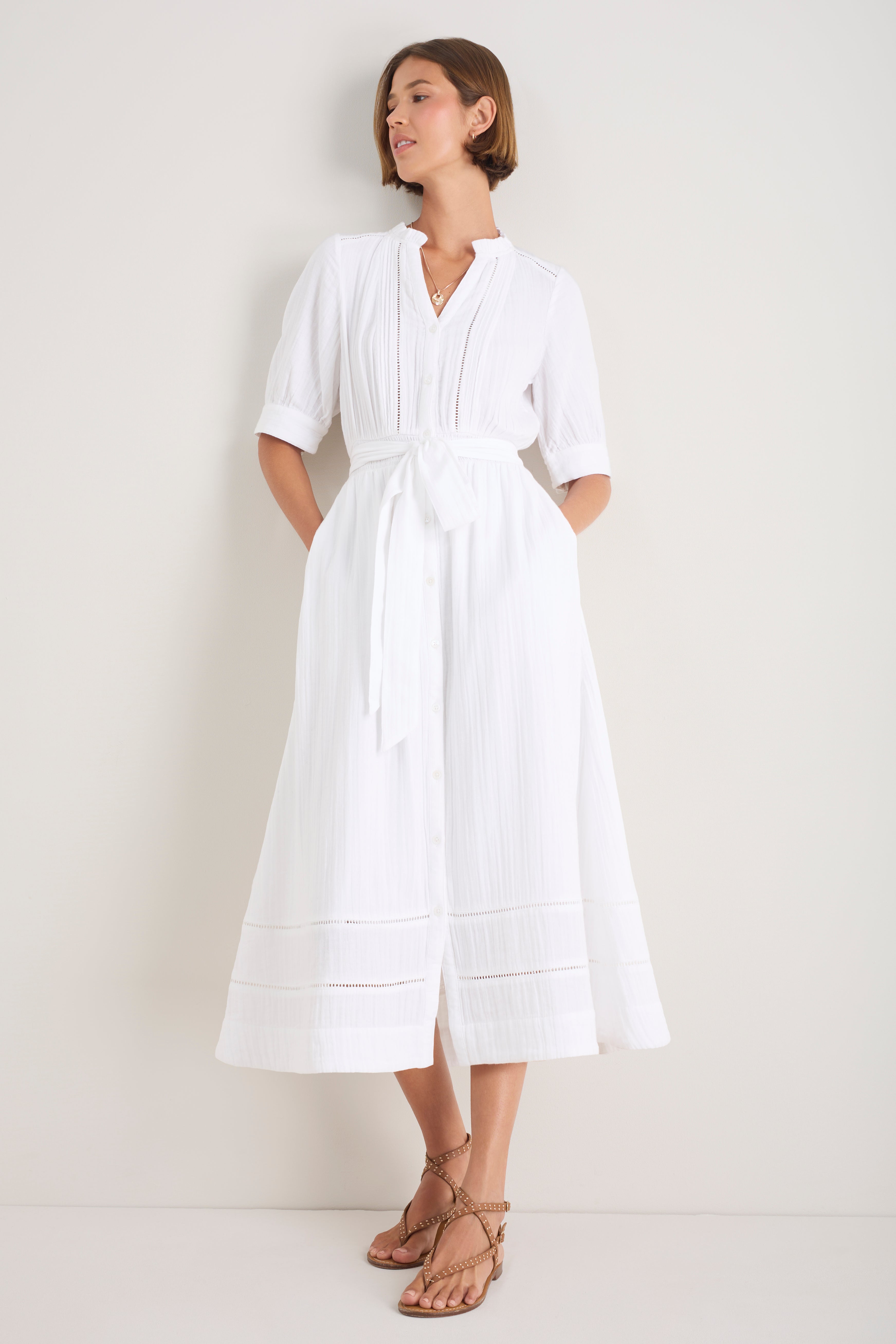 Otti Midi Dress - White