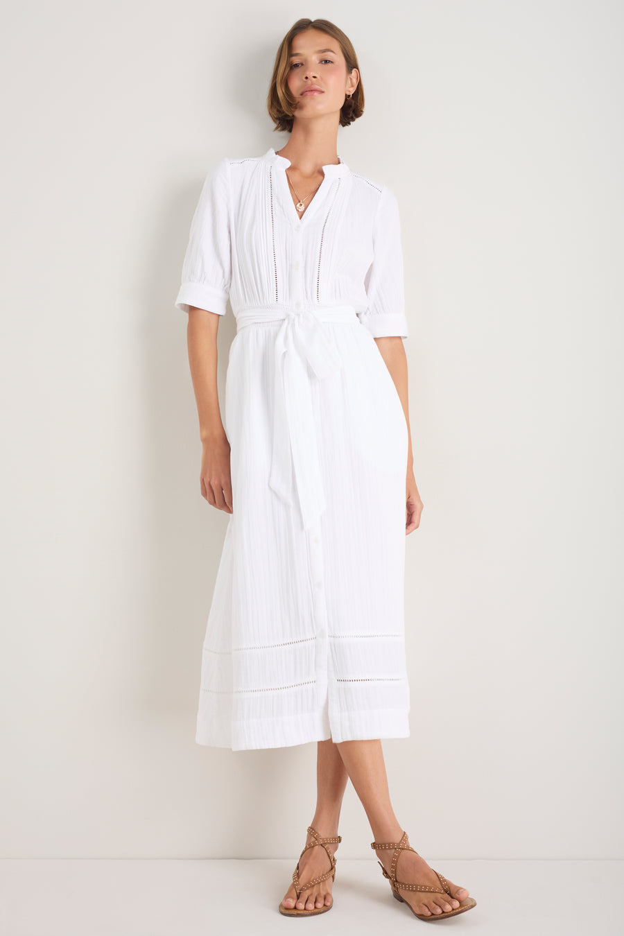 Otti Midi Dress - White