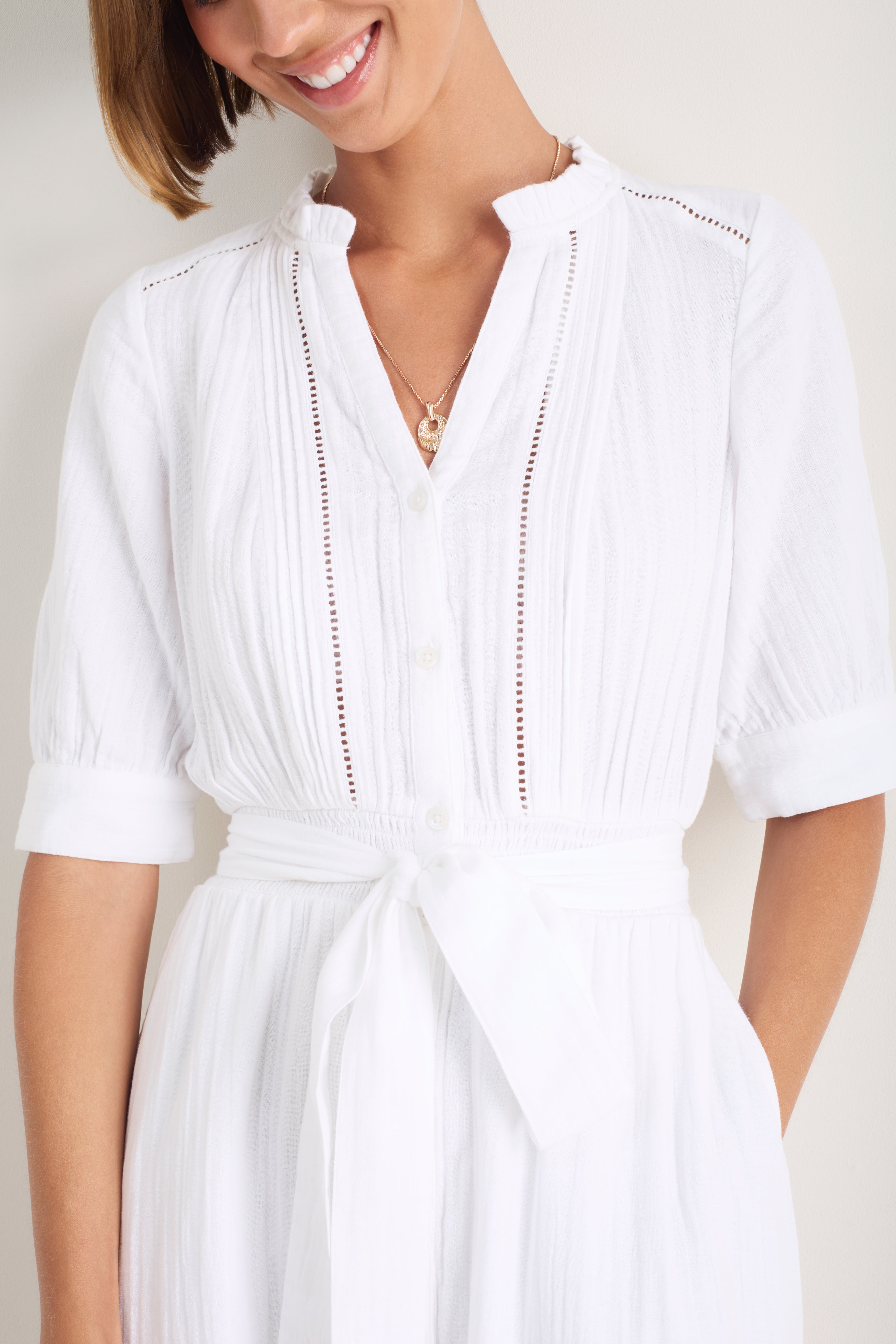 Otti Midi Dress - White