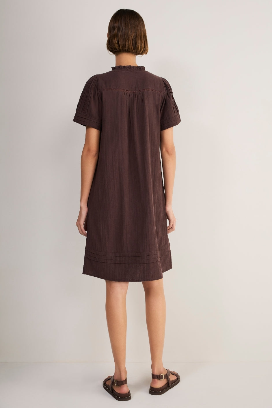 Otti Short Dress - Cocoa