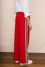 Penny Ponte Wide Leg Trouser - Cherry Red