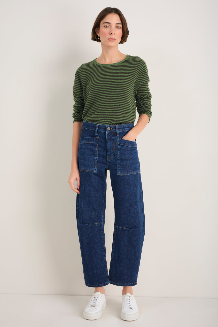 Paloma Horseshoe Jean - Mid Wash