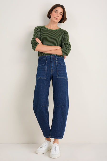 Paloma Horseshoe Jean - Mid Wash
