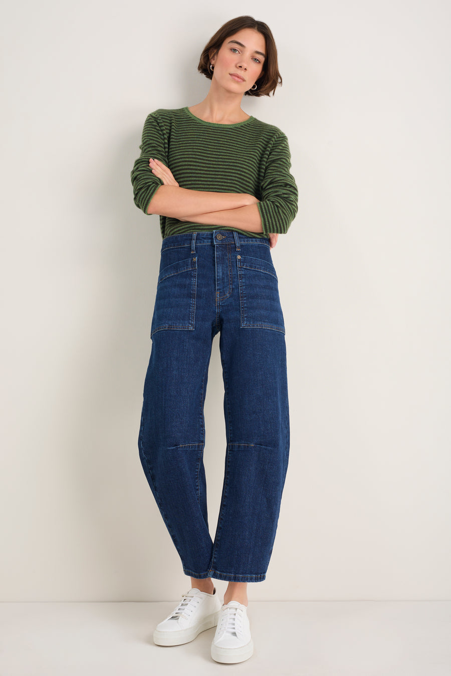 Paloma Horseshoe Jean - Mid Wash