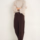 Paloma Horseshoe Pin Cord Trouser - Cocoa