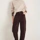 Paloma Horseshoe Pin Cord Trouser - Cocoa