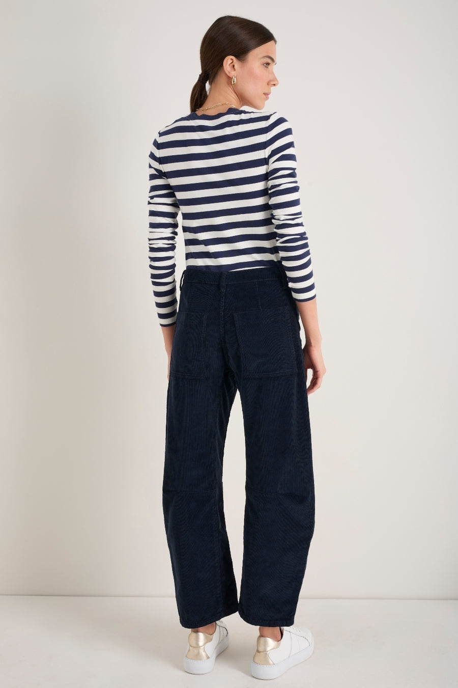 Paloma Horseshoe Pin Cord Trouser - Midnight