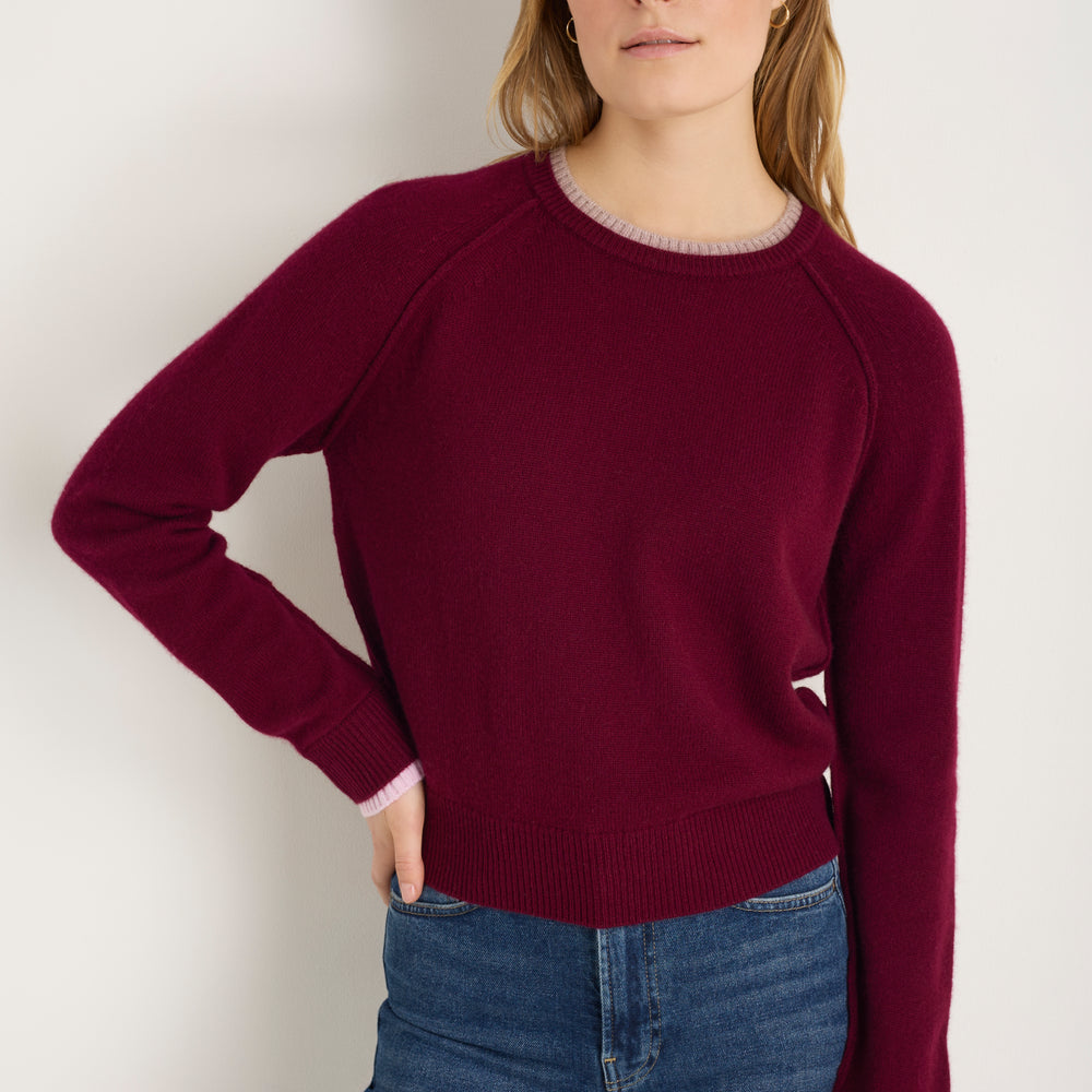 Pandora Jumper - Merlot/Oat/Blossom Pink