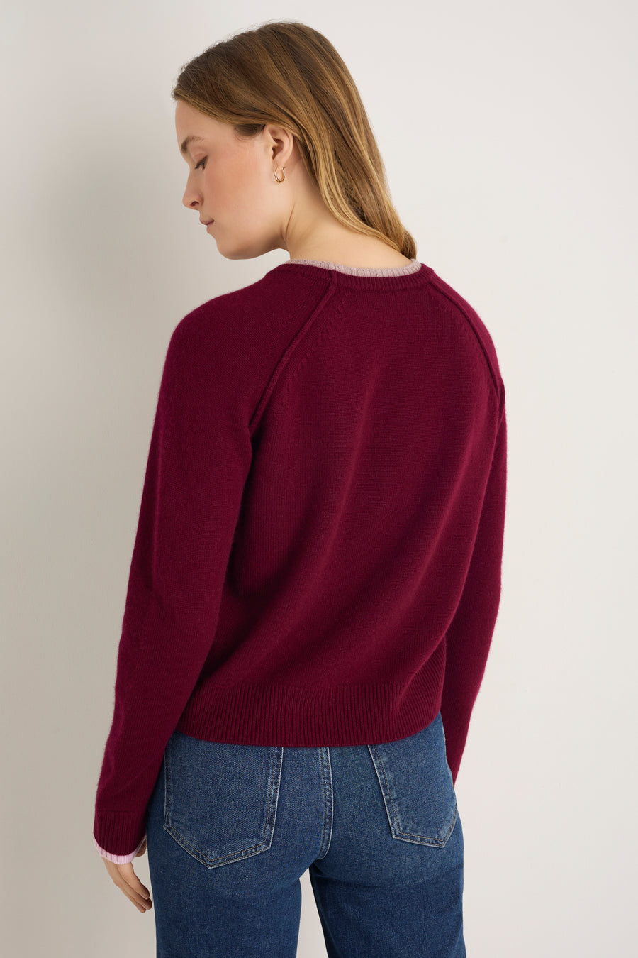 Pandora Jumper - Merlot/Oat/Blossom Pink
