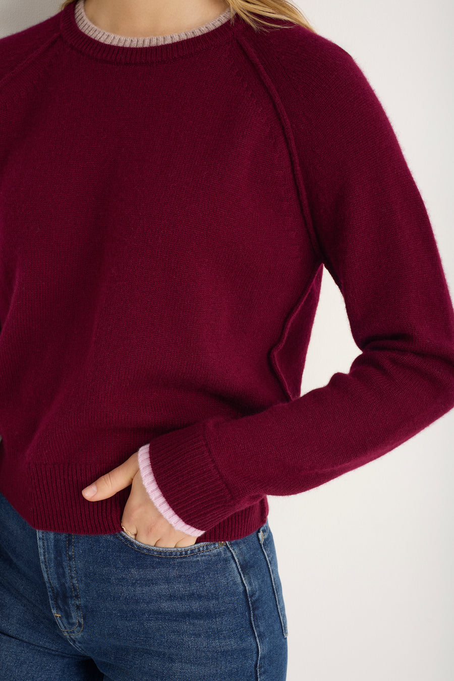 Pandora Jumper - Merlot/Oat/Blossom Pink