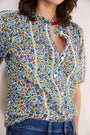 Pansy Pintuck Blouse - Multi Meadow Garden