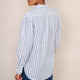 Paris Linen Frill Shirt - Blue Stripe
