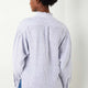 Paris Linen Stripe Frill Shirt - White/Blue