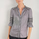 Parker Metallic Blouse - Pewter