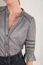 Parker Metallic Blouse - Pewter