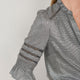 Parker Metallic Blouse - Pewter