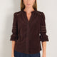 Parker Velour Blouse - Cappuccino