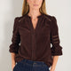 Parker Velour Blouse - Cappuccino