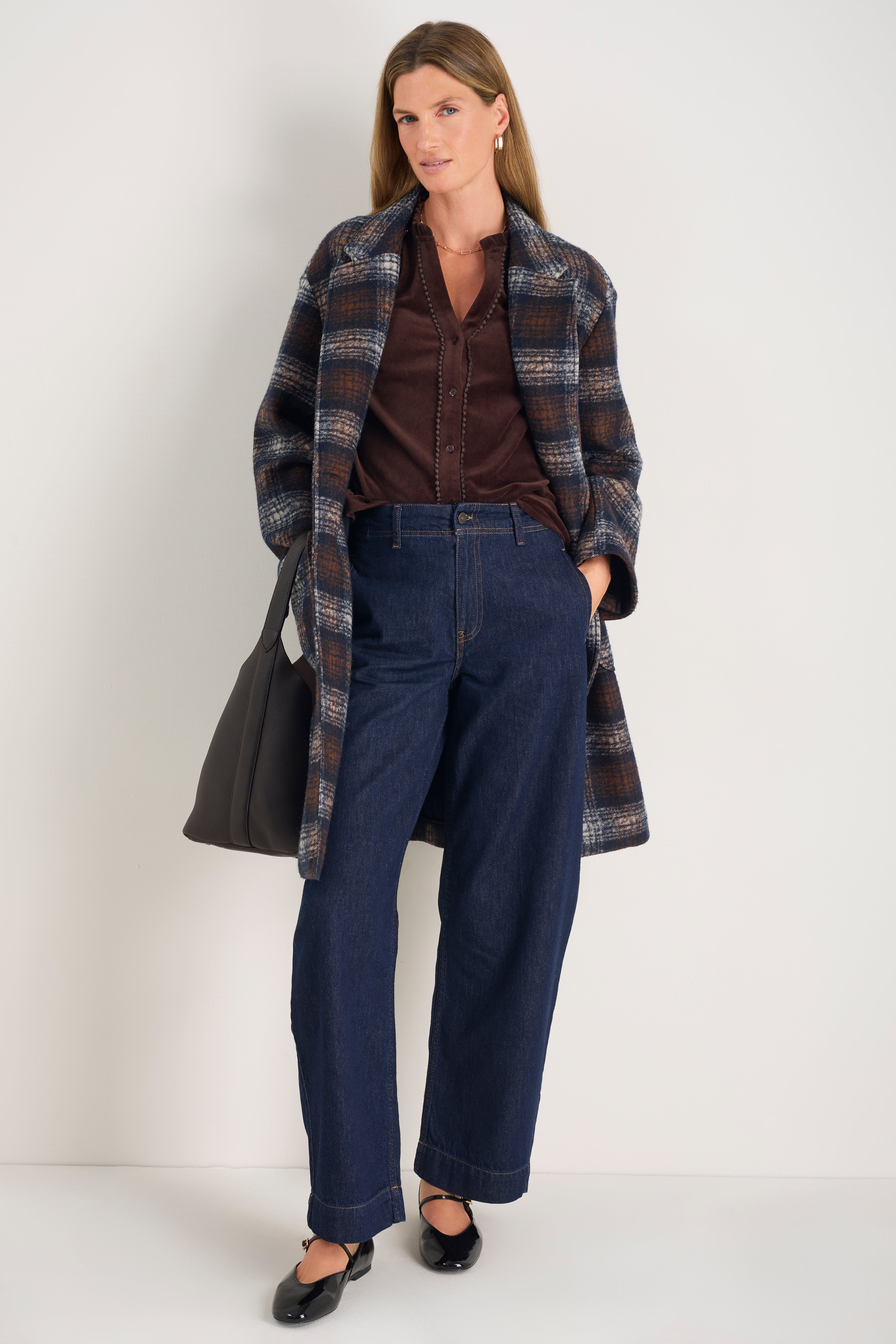 Parker Velour Blouse - Cappuccino