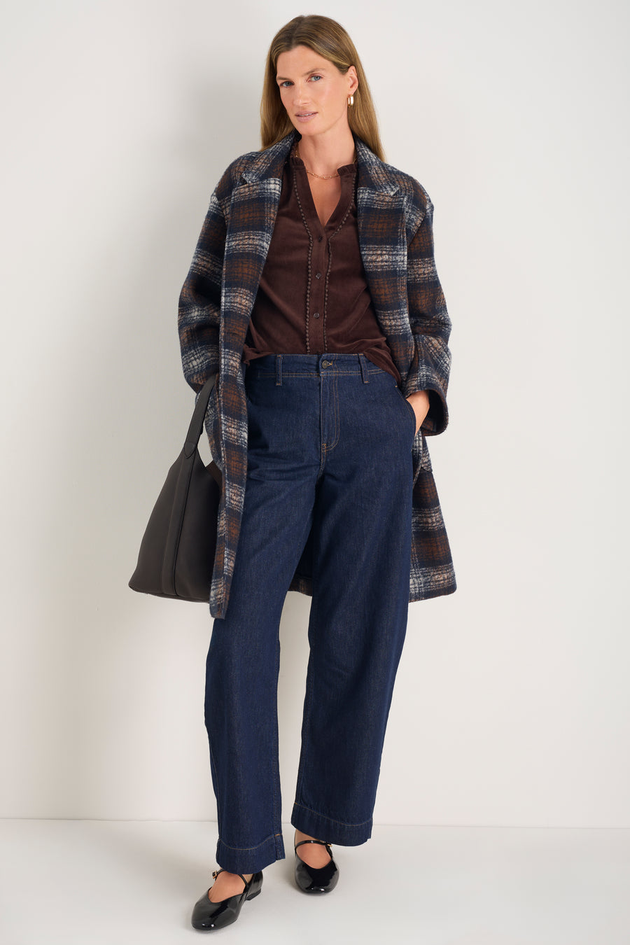 Parker Velour Blouse - Cappuccino