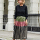Patsy Silk Blend Lame Skirt - Multi