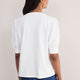 Paulina Jersey Tie Neck T-Shirt - White