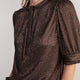 Paulina Metallic Top - Cocoa