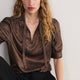 Paulina Metallic Top - Cocoa