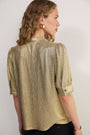 Paulina Metallic Top - Gold