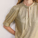 Paulina Metallic Top - Gold
