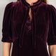 Paulina Silk Velvet Dress - Deep Fig