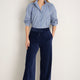 Penny Cord Velour Trouser - Midnight