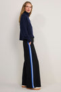 Penny Ponte Palazzo Trouser - Black
