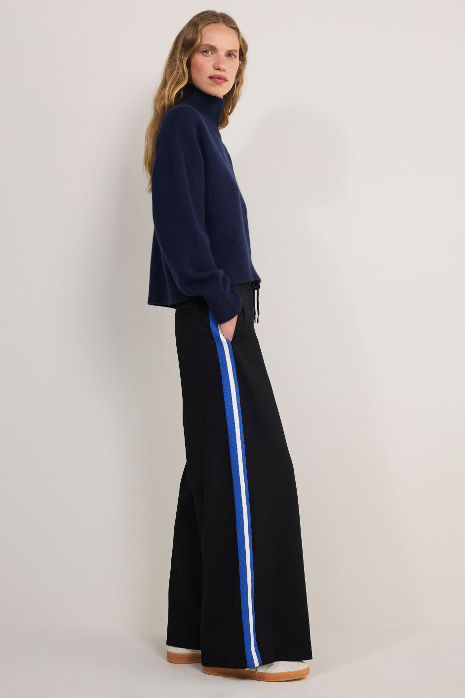 Penny Ponte Palazzo Trouser - Black