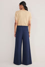 Penny Ponte Palazzo Trouser - Midnight/Sand