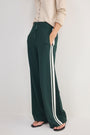 Penny Ponte Trouser - Forest Green/Ivory