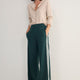 Penny Ponte Trouser - Forest Green/Ivory