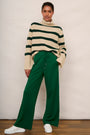 Penny Ponte Wide Leg Trouser - Racing Green