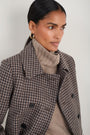Philippa Pea Coat - Dogtooth