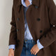 Philippa Pea Coat - Cocoa