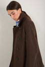 Philippa Pea Coat - Cocoa
