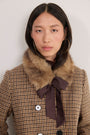 Leah Faux Fur Collar - Oatmeal