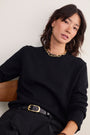 Philippa Wool Cotton Jumper - Black