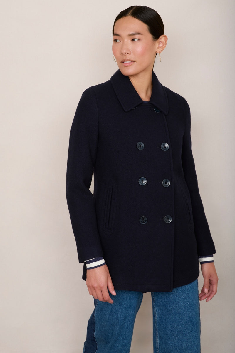 big collar over coat【dull 強い pink】umm.claïr