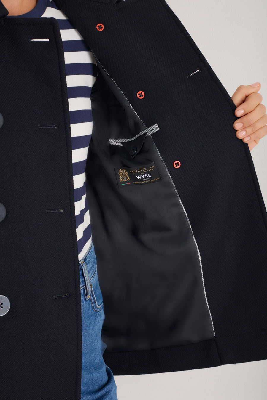 Philippa Pea Coat - Dark Midnight