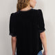 Phoebe Silk Velvet Blouse - Black