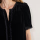 Phoebe Silk Velvet Blouse - Black