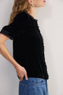 Phoebe Silk Velvet Blouse - Black