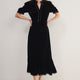 Phoebe Silk Velvet Dress - Black