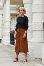 Pia Suede Skirt - Tan